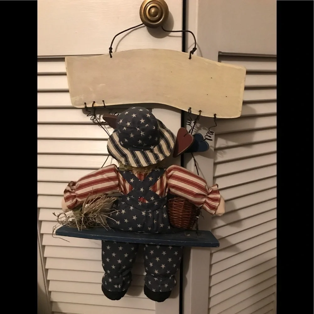 Rare Vintage USA Blonde Boy Welcome Door Hanger